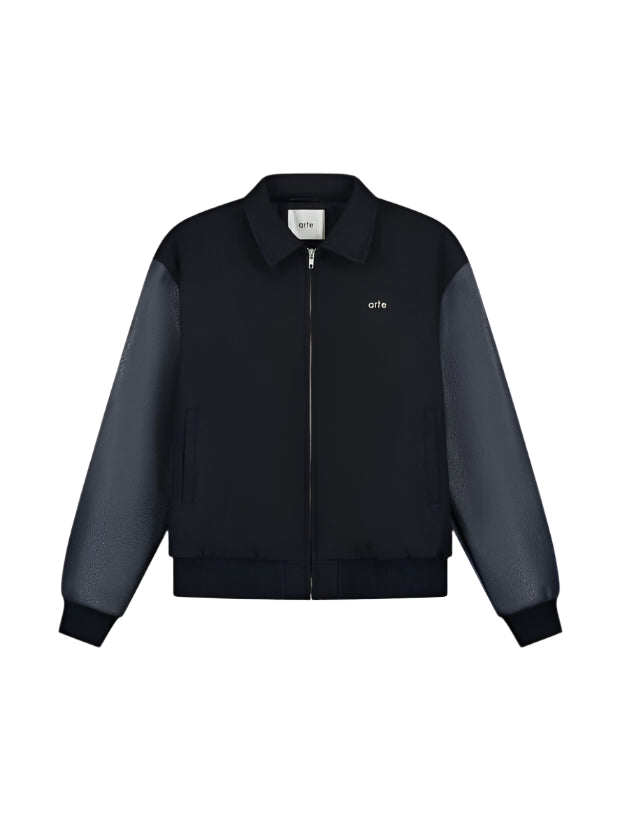 Embroidered Flower Varsity Jacket