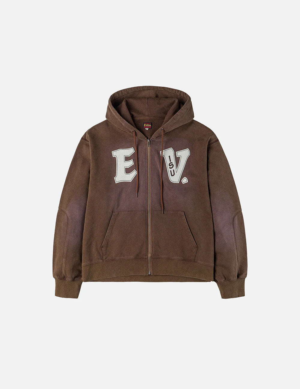 Heavy Weight Washed Ev Hoodie Brown