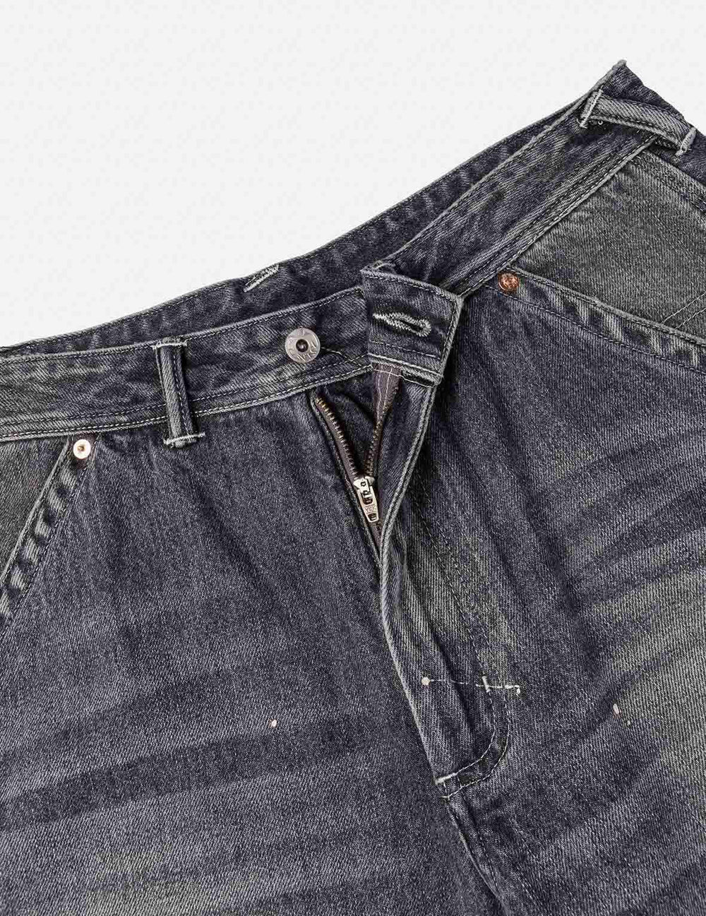 Vintage Patchwork Denim Grey