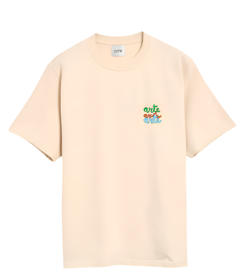 Multi Logo T-shirt Cream