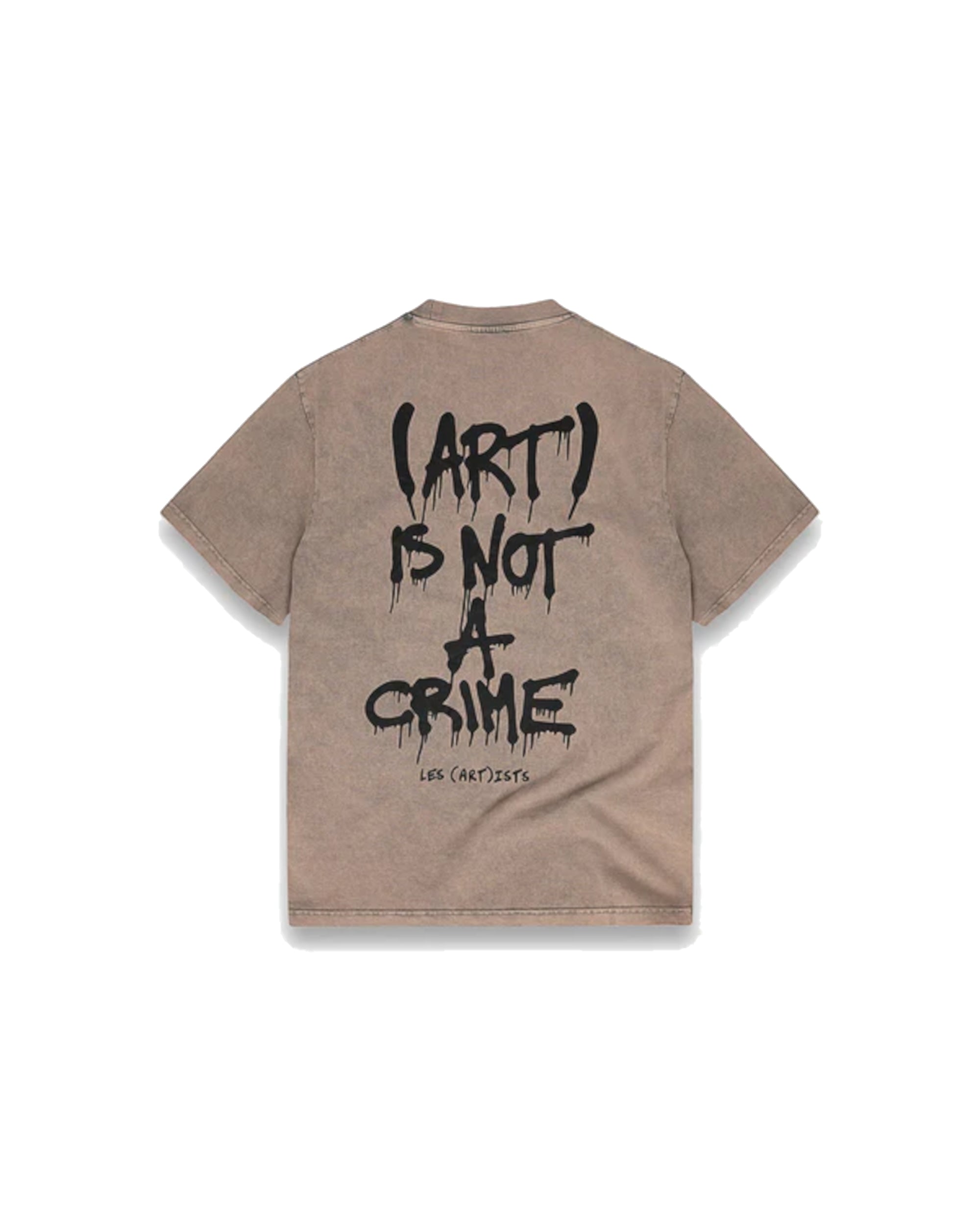 T-Shirt m/m (ART) IS NOT A CRIME Sabbia Stone Wash