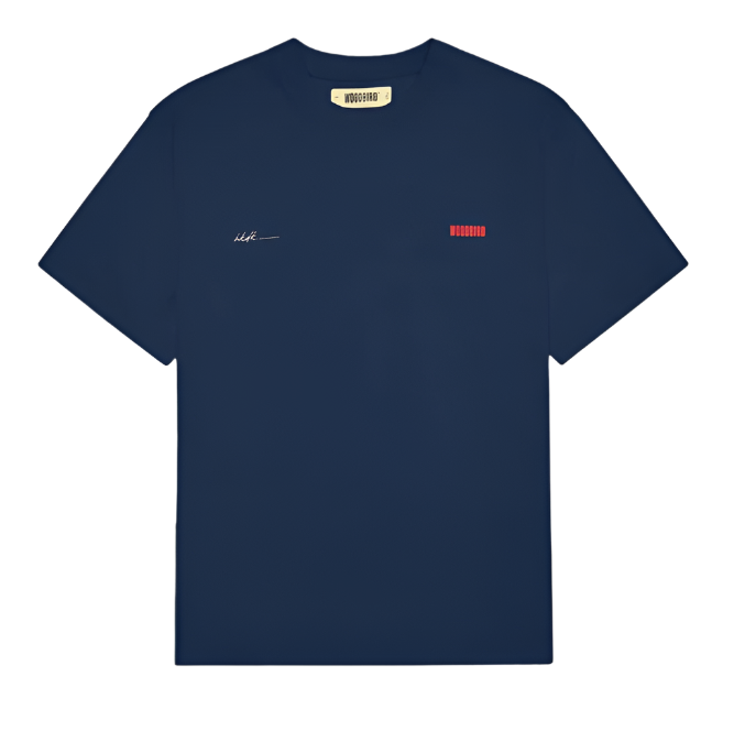 Baine T-shirt Navy Red