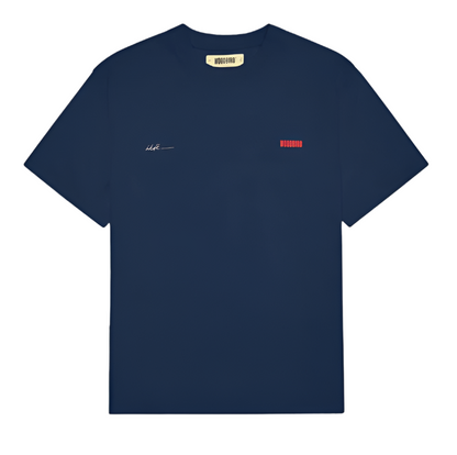 Baine T-shirt Navy Red