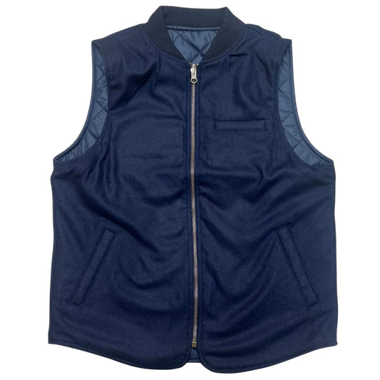 Bl'ker Wool Reversible Vest Navy