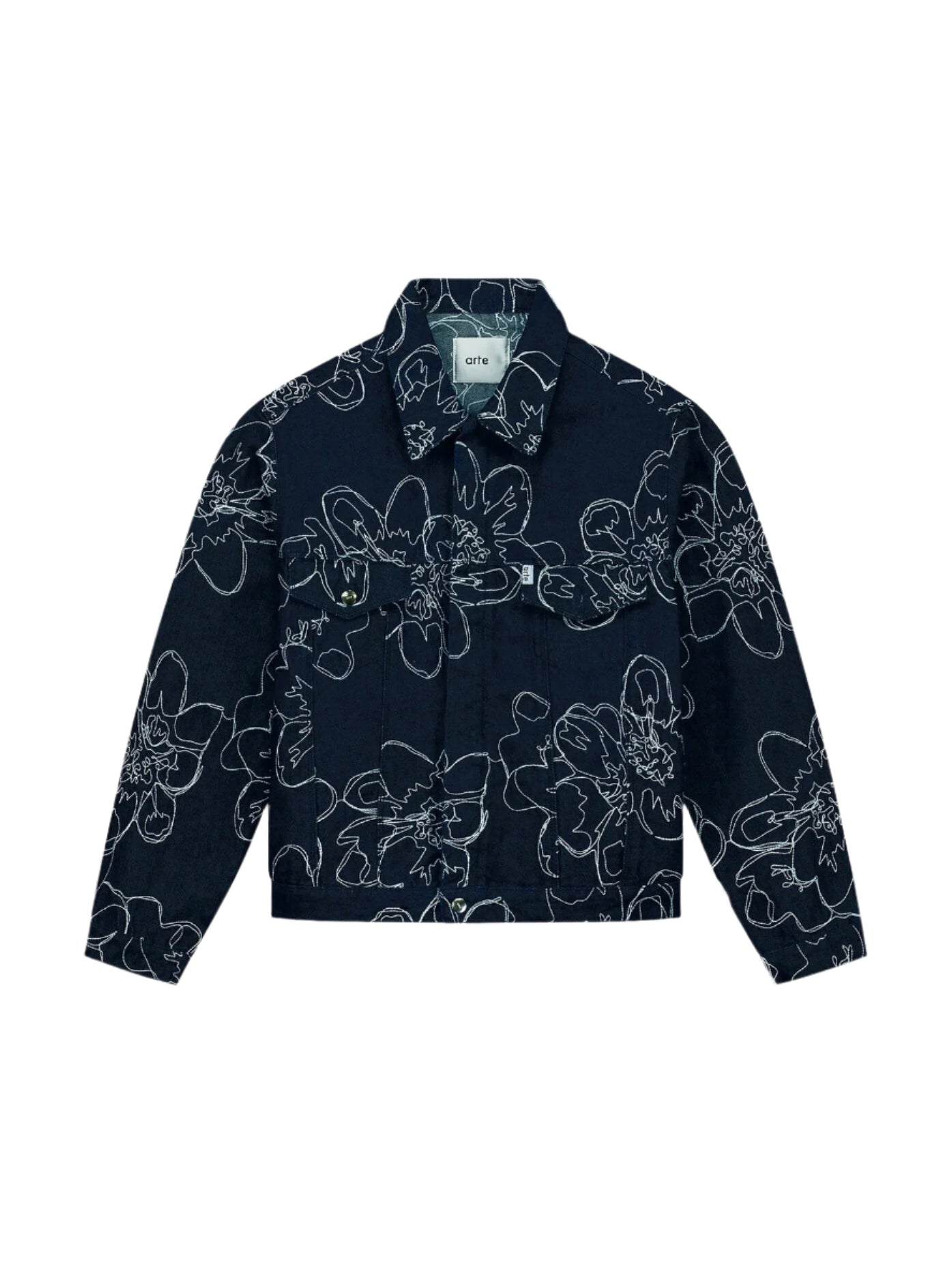 Flower Stich Blue Jacket