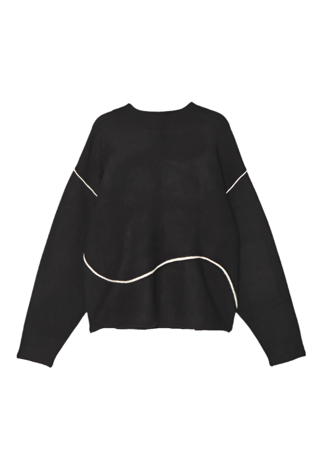 Sweater contrasting stitch