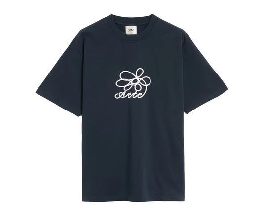Flower Embroidery Navy