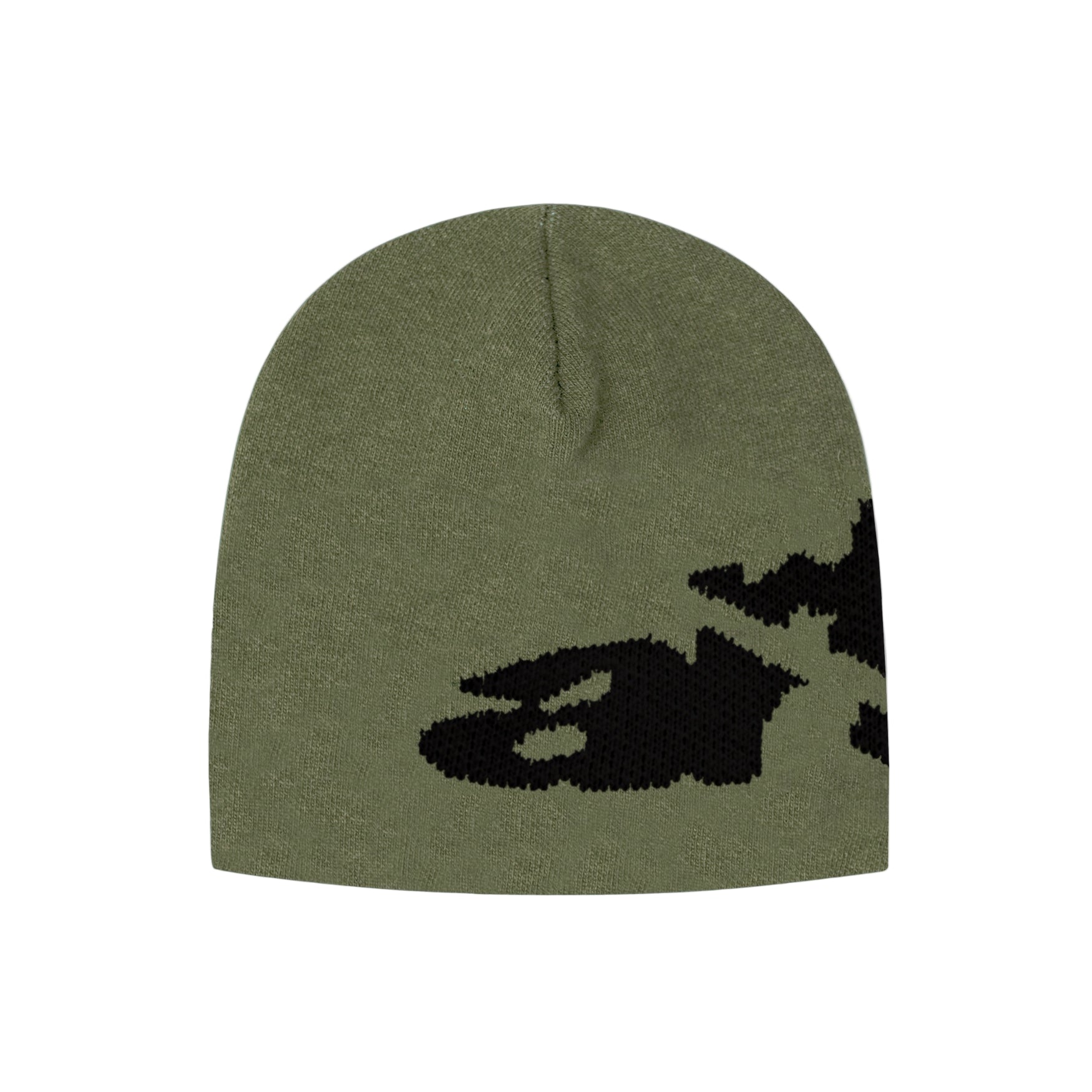 Ripped Arte Side Beanie (Green)