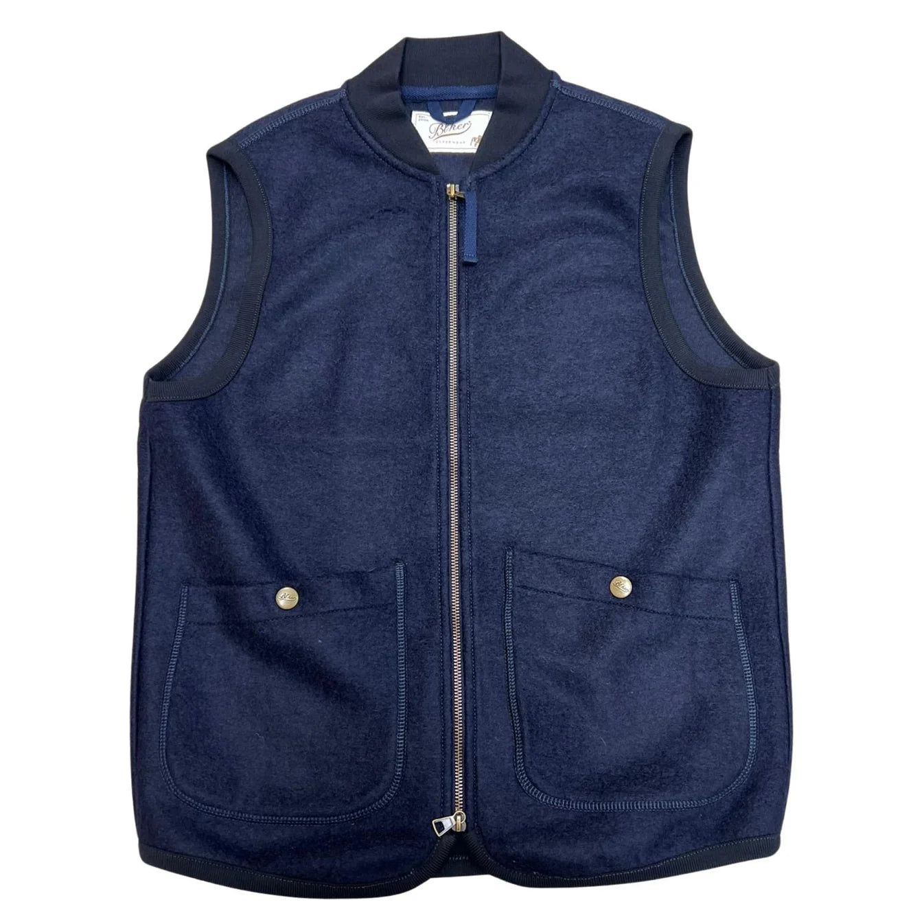 Bl'ker Boiled Wool Vest Navy
