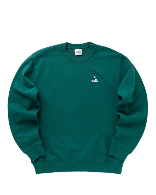 Heart Crewneck Green