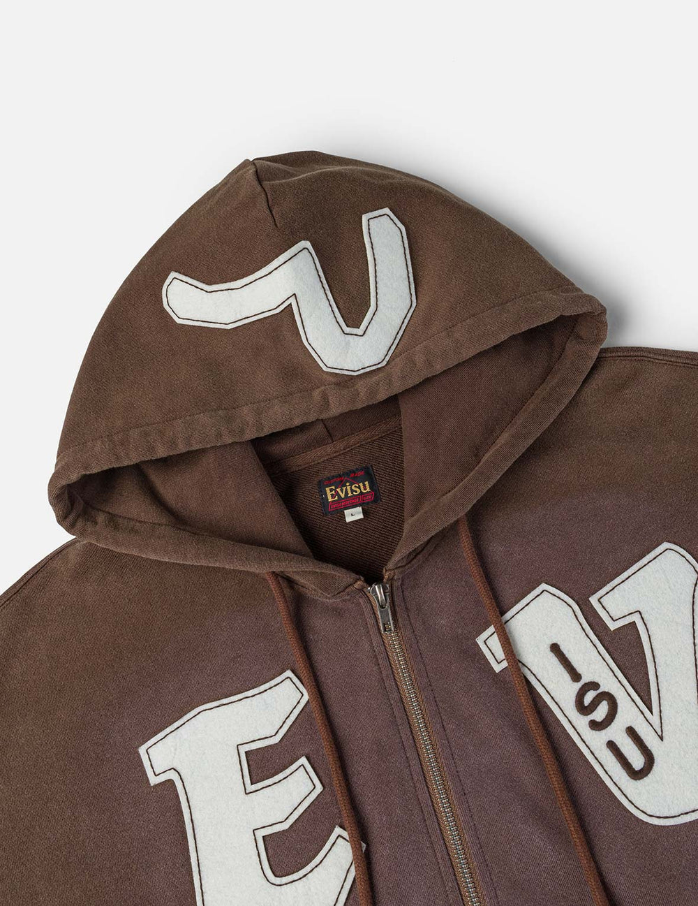 Heavy Weight Washed Ev Hoodie Brown
