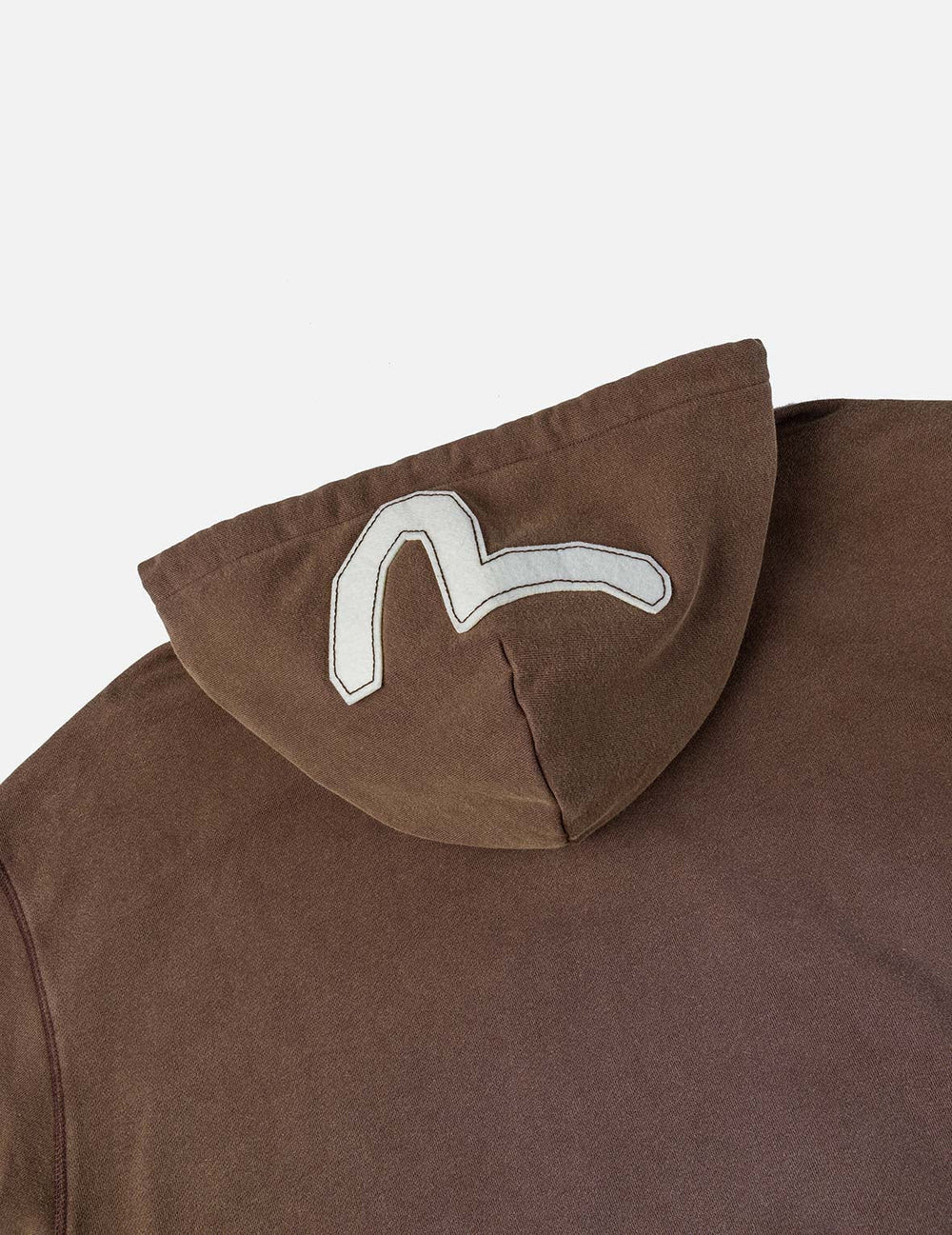 Heavy Weight Washed Ev Hoodie Brown