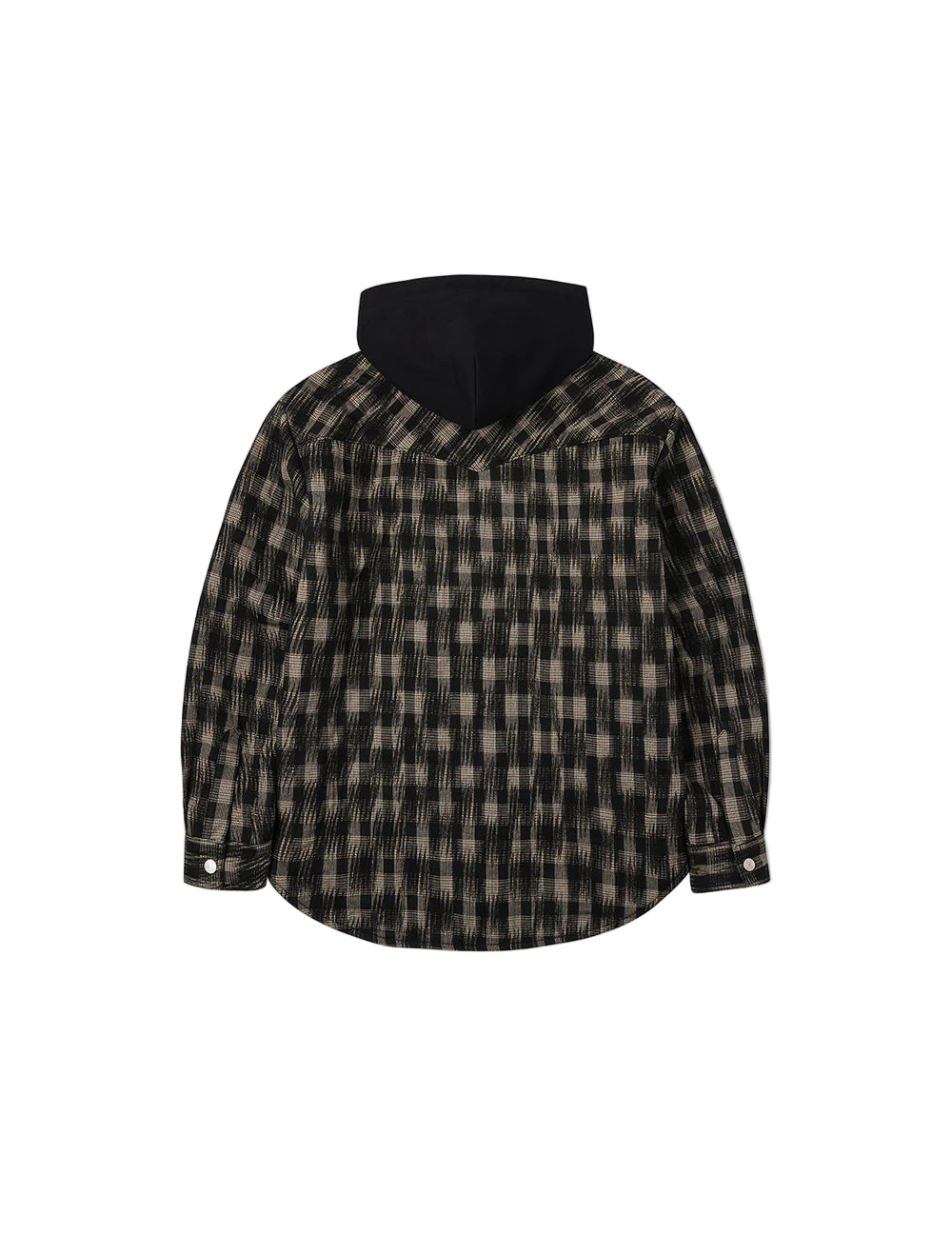 Wool-Touch Checked Shirt Jacket Brown