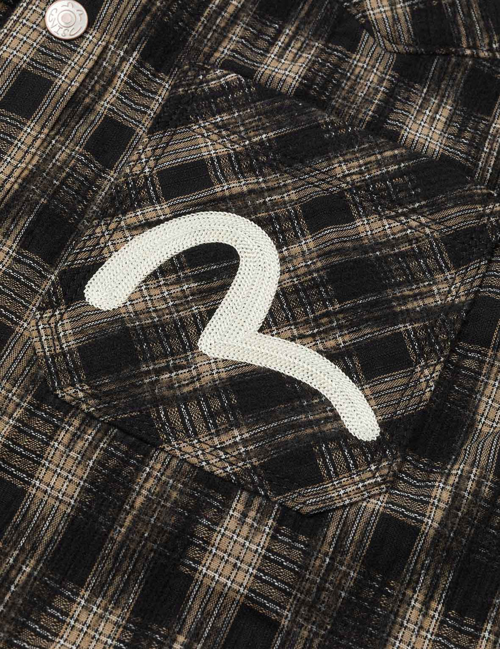 Wool-Touch Checked Shirt Jacket Brown