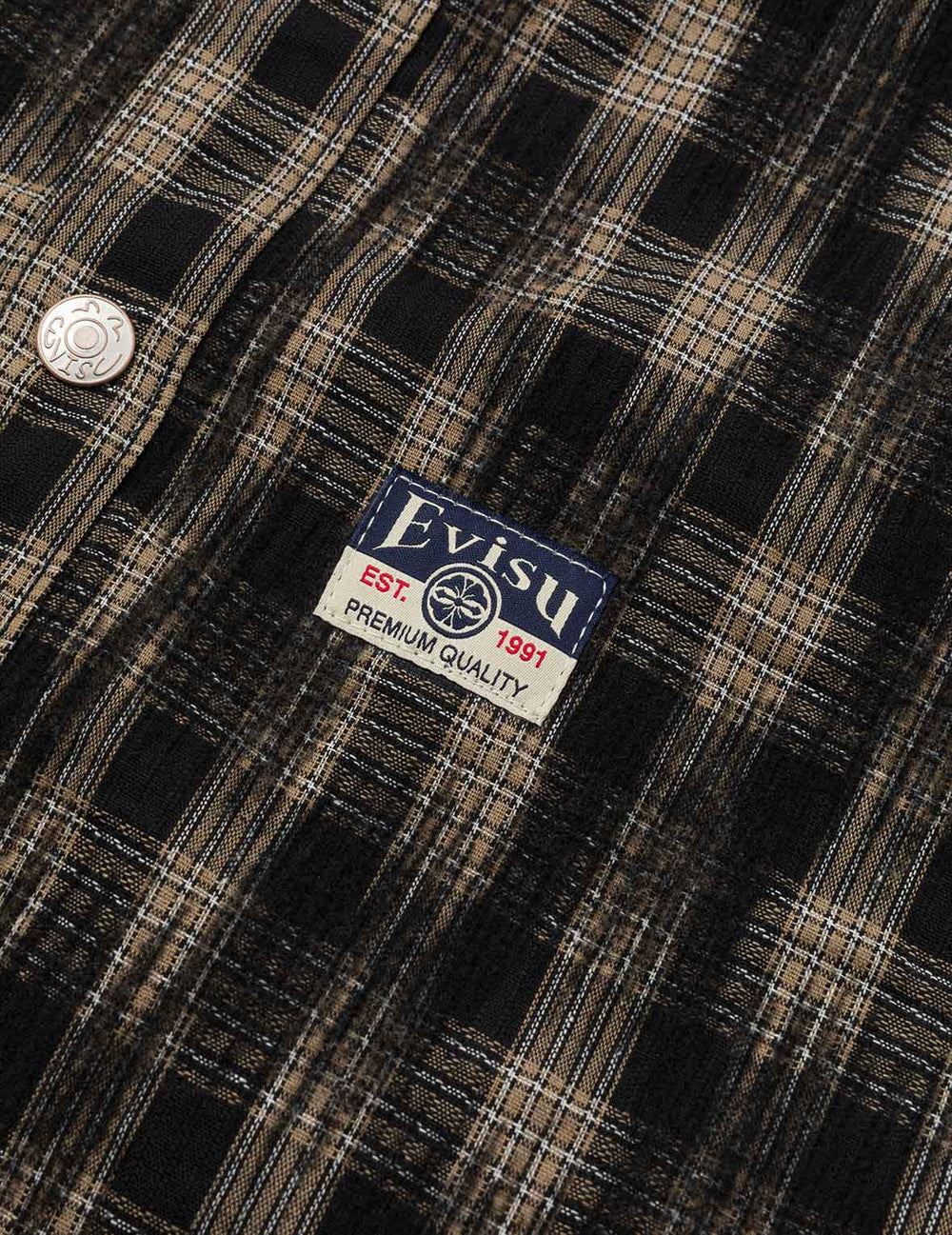 Wool-Touch Checked Shirt Jacket Brown