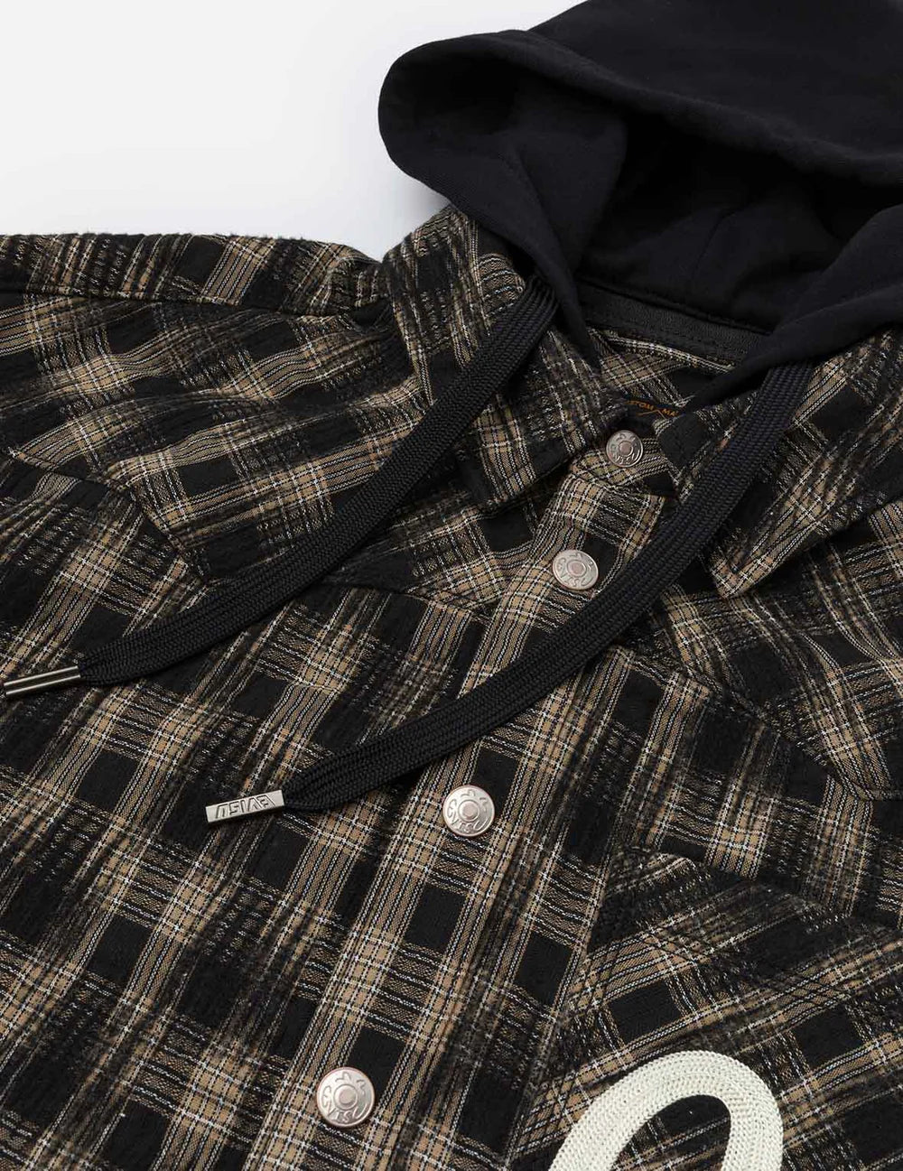 Wool-Touch Checked Shirt Jacket Brown