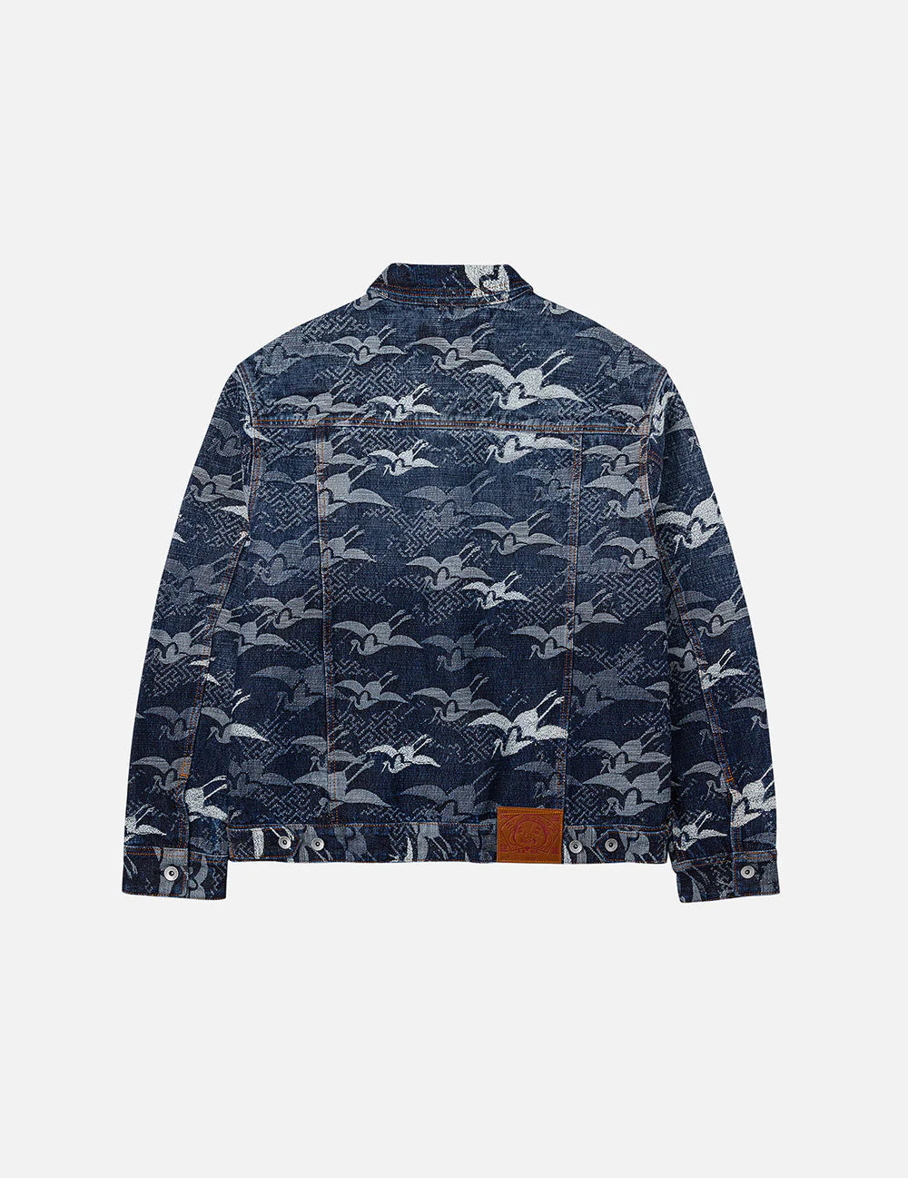 Crane Seagull Jacquard Denim Jacket