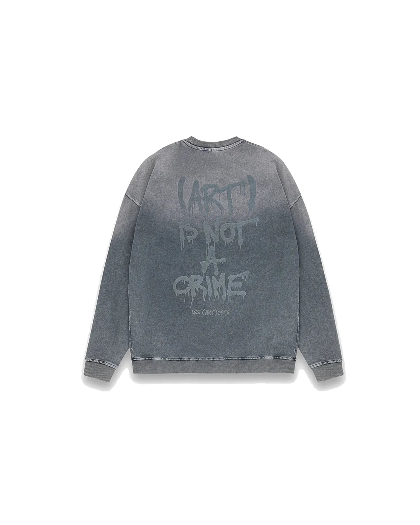 Felpa girocollo Art Is Not A Crime Stone wash