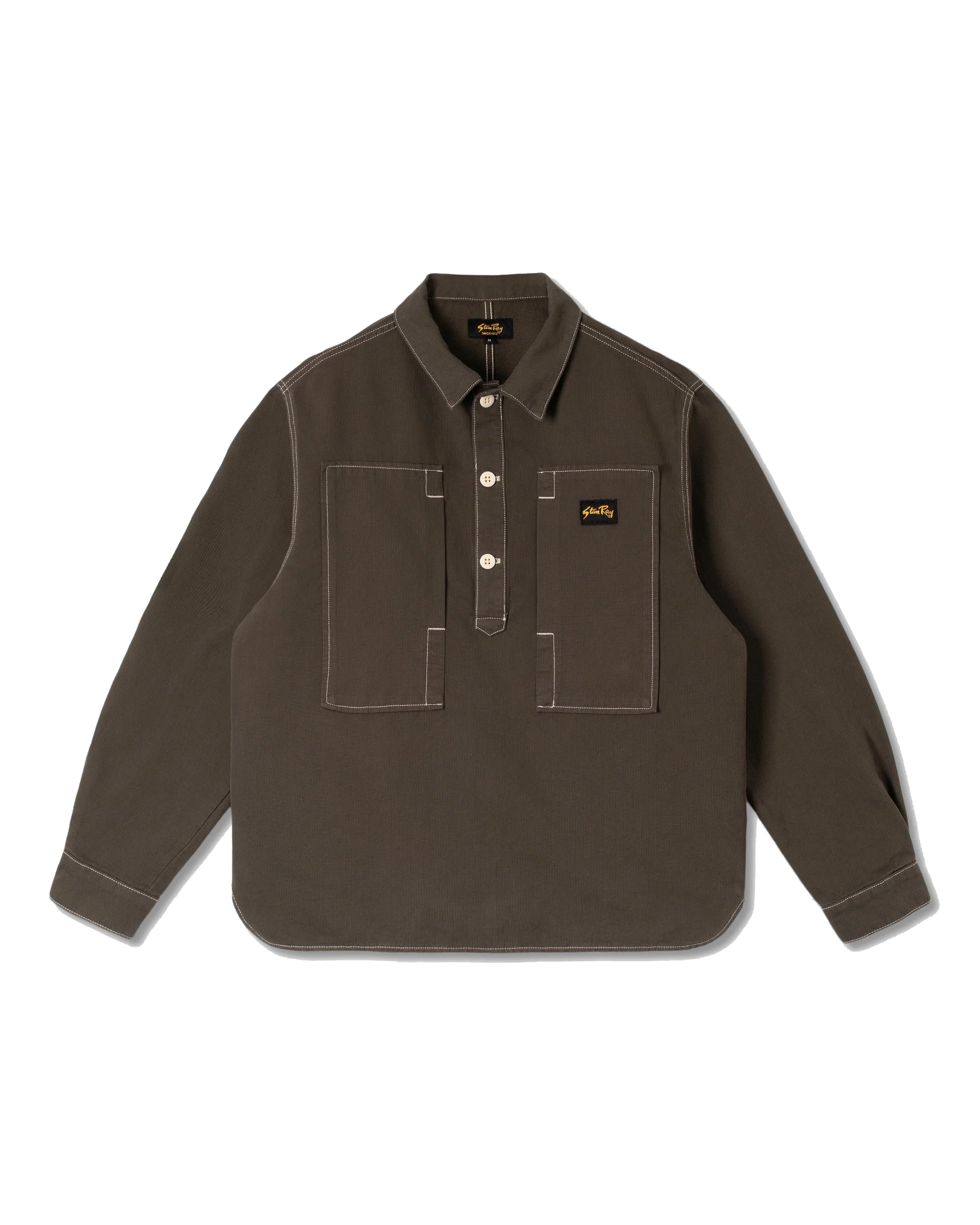Painters Pop Over Shirt Washed Black Bedford