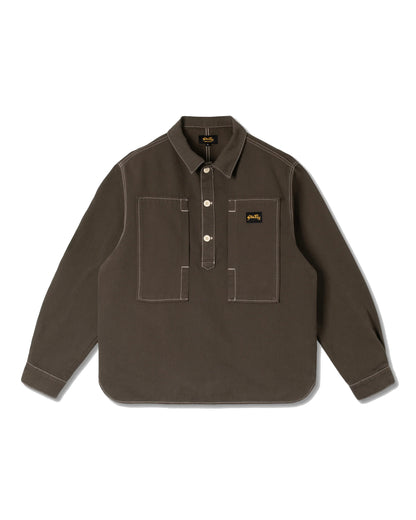 Painters Pop Over Shirt Washed Black Bedford