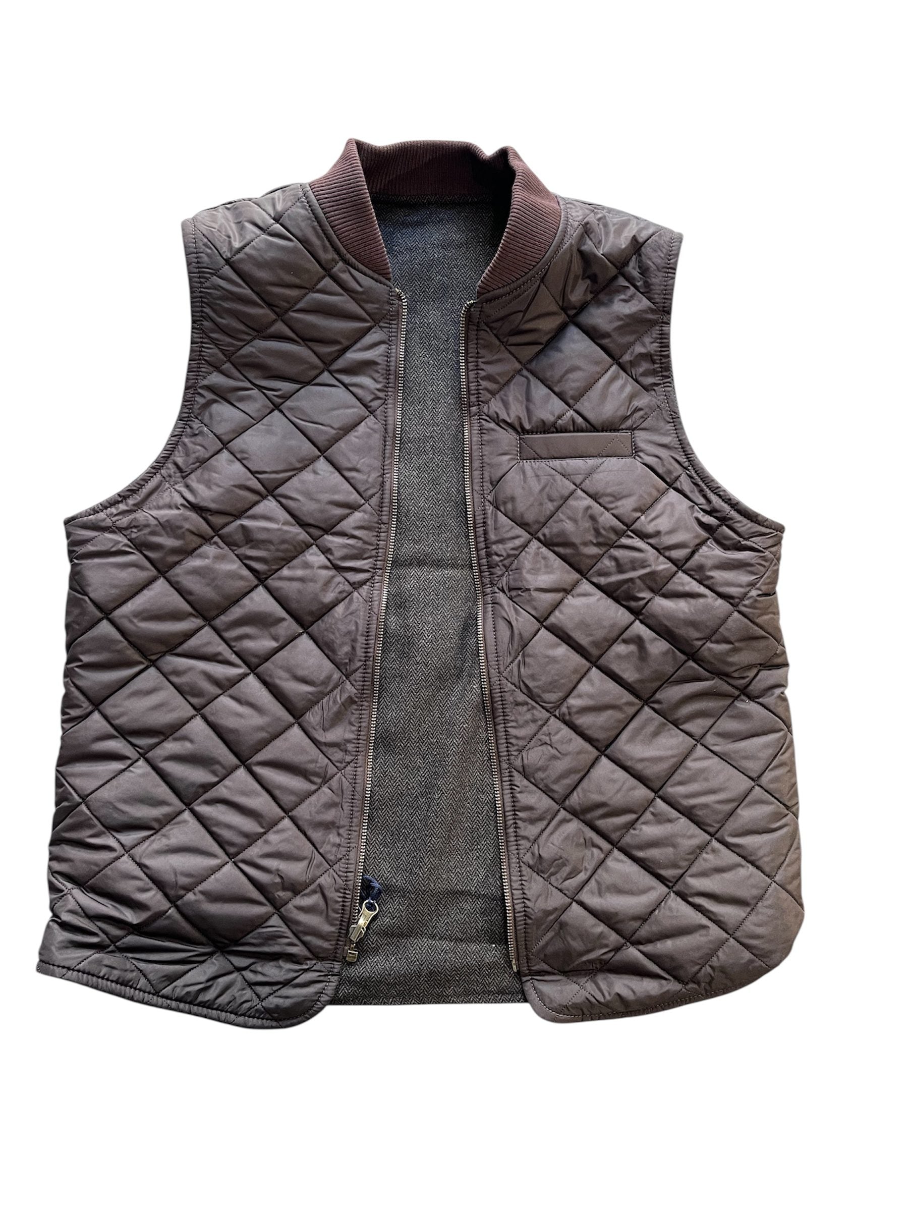 Bl'ker Reversible Vest Wool Resca Brown