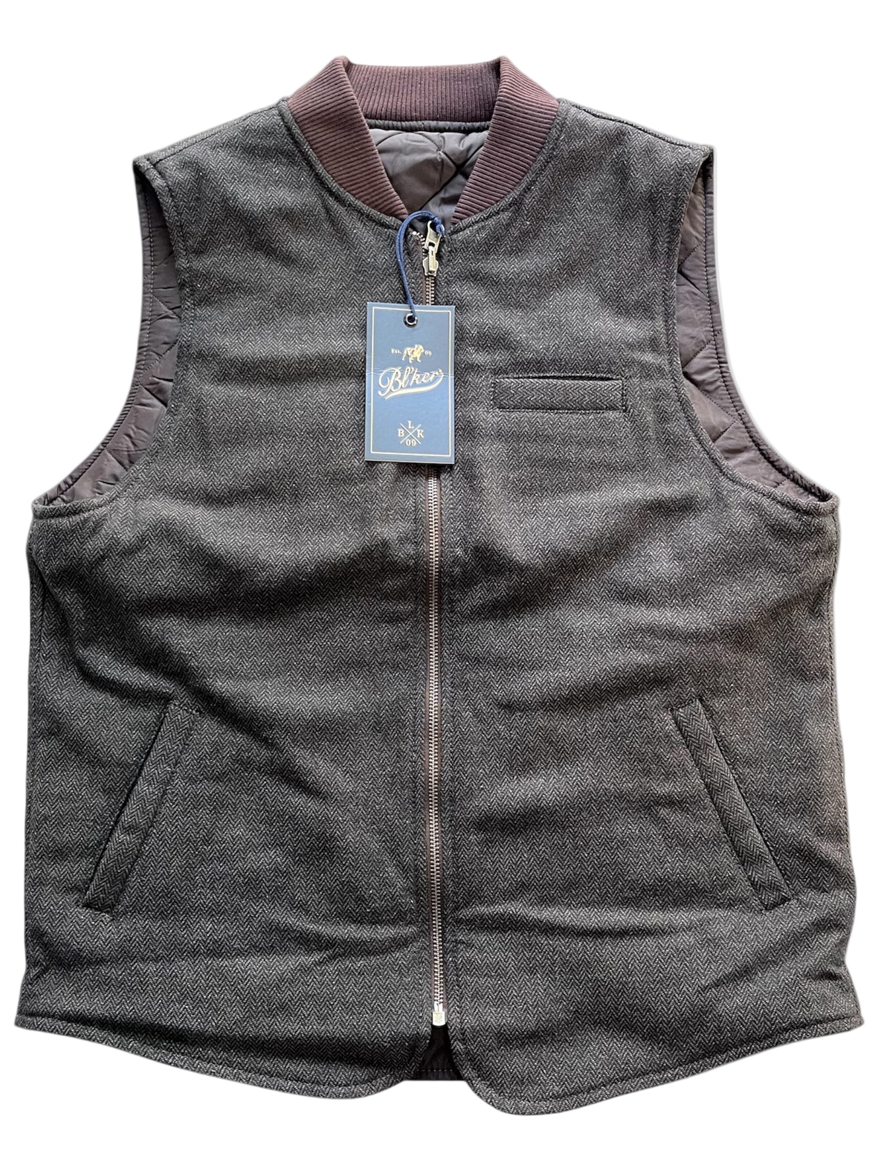 Bl'ker Reversible Vest Wool Resca Brown