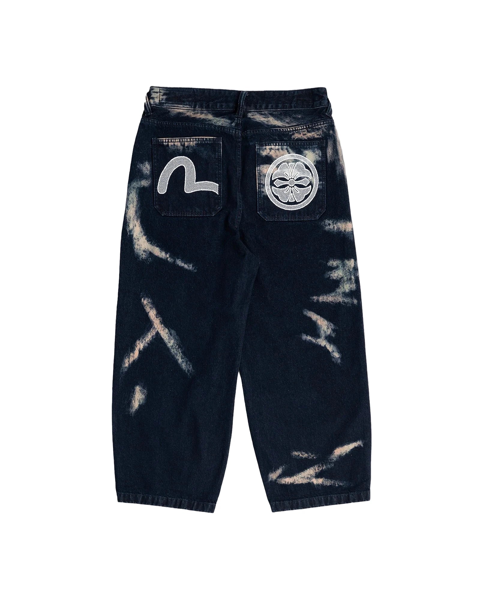 Tie-Dye Jeans W/ Printed Seagull