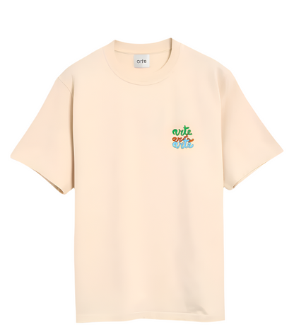 Multi Logo T-shirt Cream