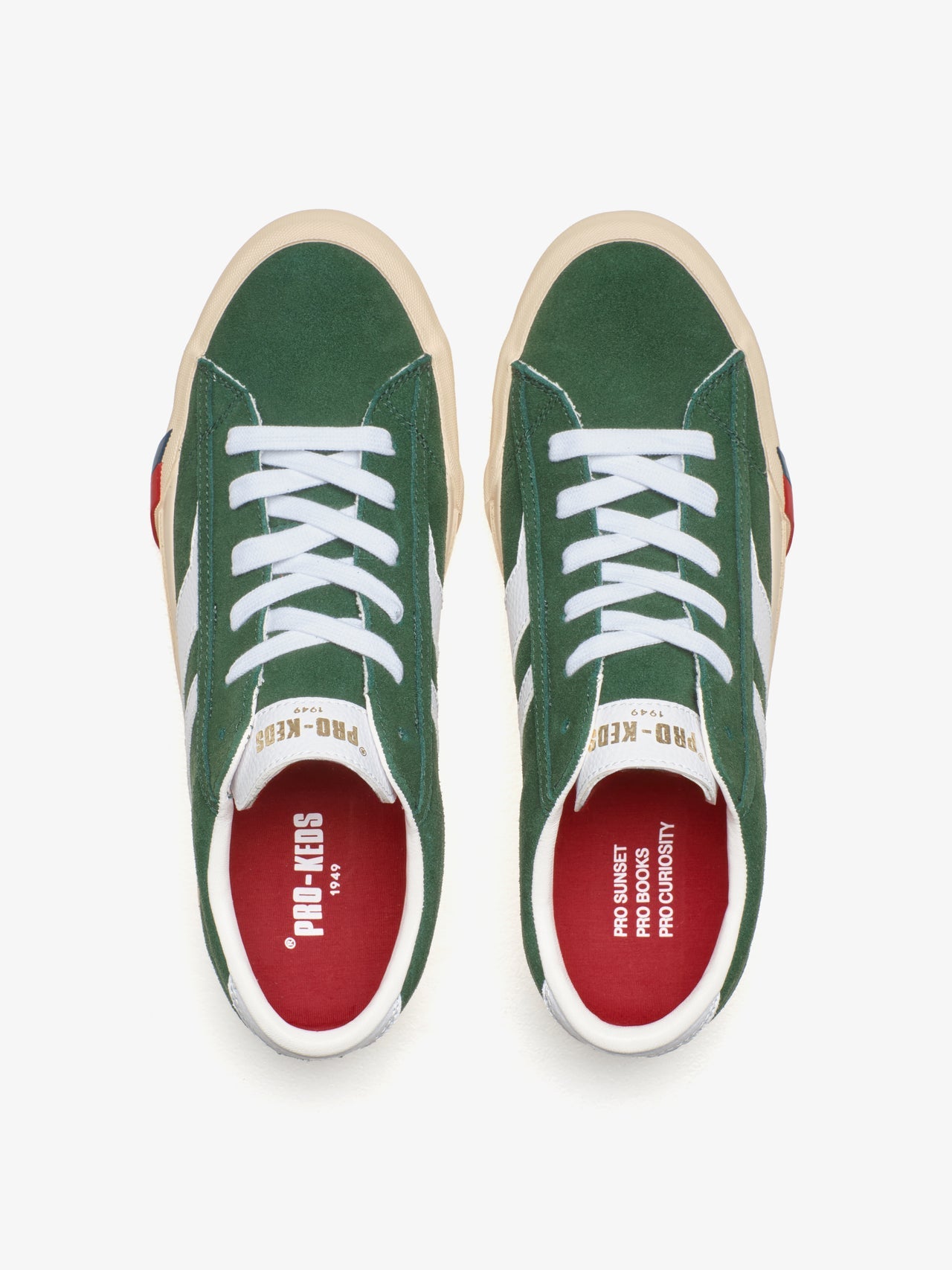 Pro-keds Royal Classic in suede verde e bianca