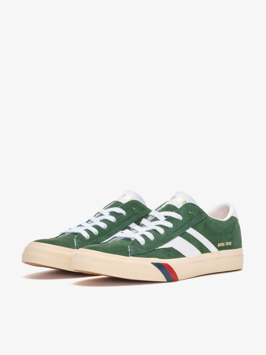 Pro-keds Royal Classic in suede verde e bianca