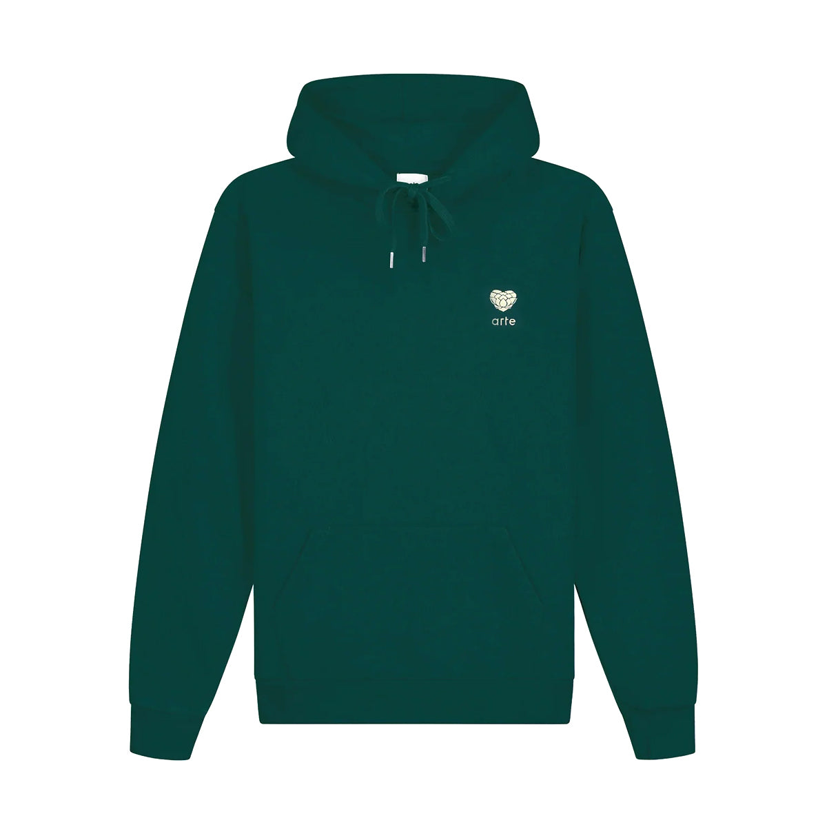Heart Flower Hoodie Green